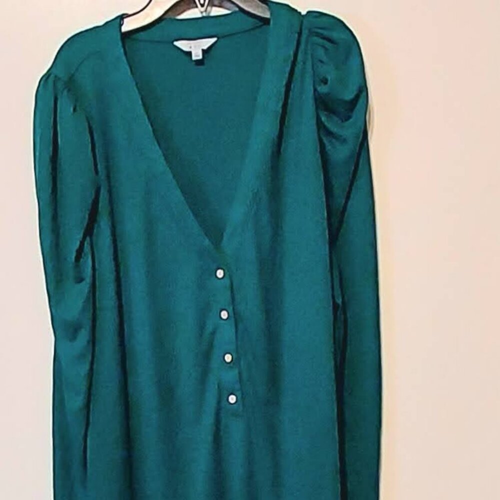 Womans Crown & Ivy Emerald Green Sweater Sz 4X  Long Sleeves. Pullover
